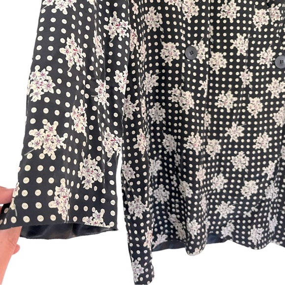 Vintage 80s Mariella Burani 100% Silk Soft Blazer Blouse Made in Italy, Size 10 - Picture 4 of 8